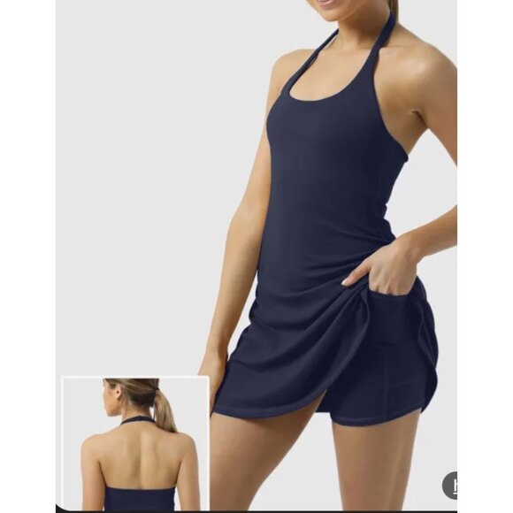 HALARA Navy Mini Dress - Picture 1 of 10